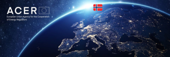 Bildet kan inneholde: Jordklode, ACER logo, norsk flagg
