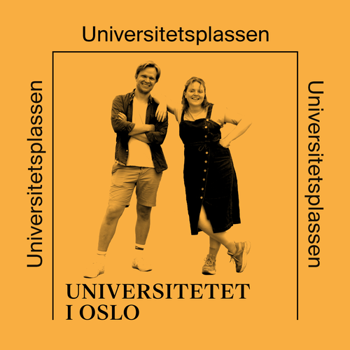 Forsiden til podcasten "Universitetsplassen"