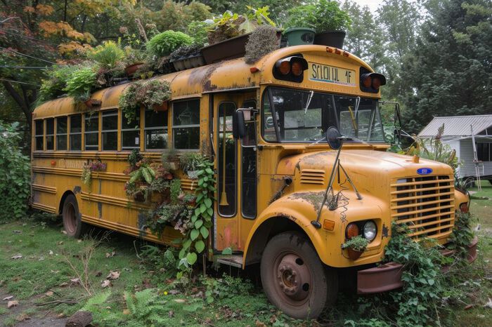 vehicle, forest
