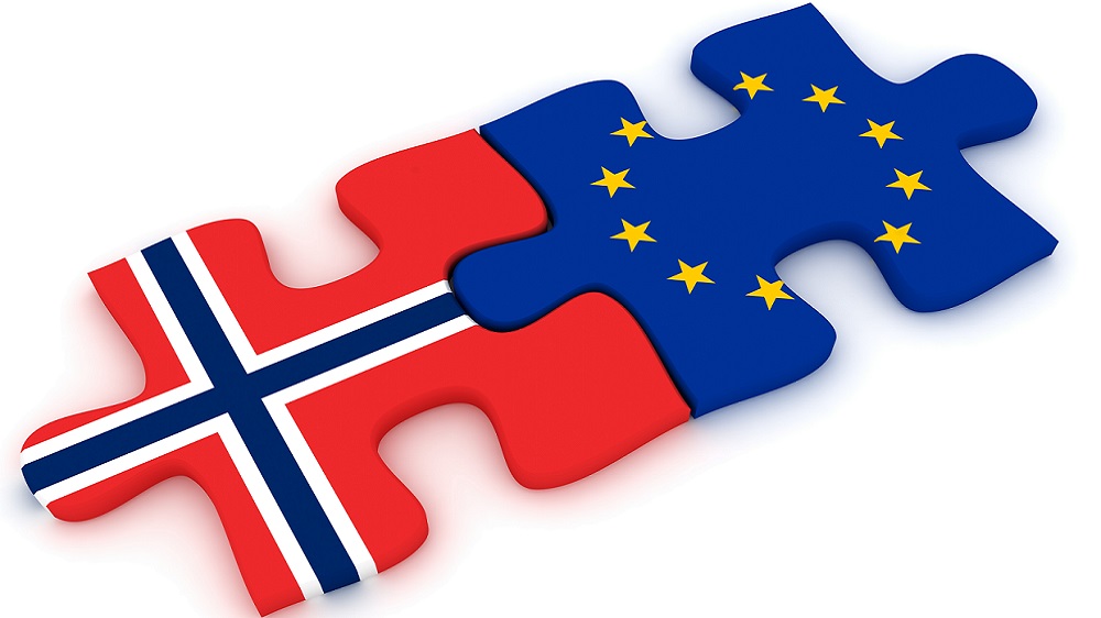 puzzle, norwegian flag, EU flag