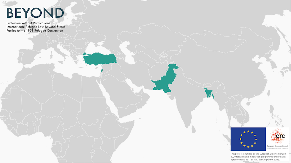 Map illustration displaying BEYOND's case study countries. 