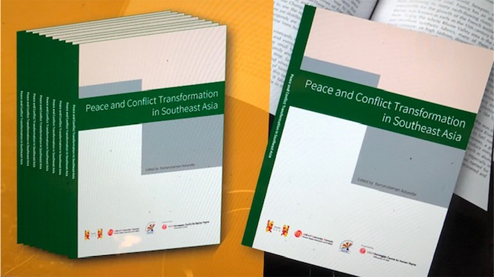 Front page of book, with the title "Peace and Conflict Transformation in Southeast Asia"
