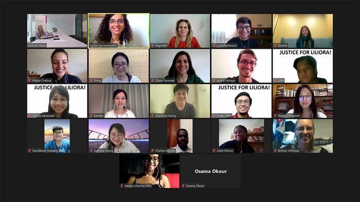 Zoom screenshot of participants