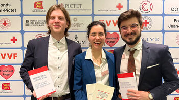 Photo of the three students from UiO's team.